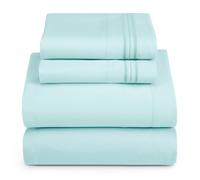 Lenzuola corte Hearth & Harbor RV Queen Size - Set di lenzuola da 4 pezzi, lenzuola doppie spazzolate di lusso per hotel - Lenzuola e federe extr