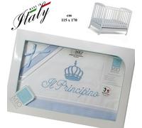 Lenzuola culla/lettino cm 115 x 170 in puro cotone made in Italy MIO PICCOLO