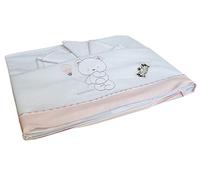 Lenzuola Culla - Lettino con doghe Set Letto 3 pezzi 100% Cotone ANDY & HELEN (Culla - Lettino con doghe, D28 Rosa)