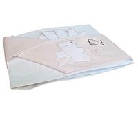 Lenzuola Culla - Lettino con doghe Set Letto 3 pezzi 100% Cotone ANDY & HELEN (Culla - Lettino con doghe, D44 Rosa)