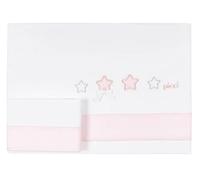 Lenzuola Culla Picci Dream Set 3pz Ricamato PC6140 Rosa Var 01
