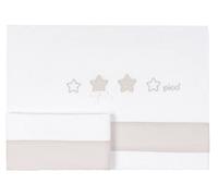Lenzuola Culla Picci Dream Set 3pz Ricamato PC6140 Tortora Var 09