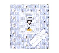 Lenzuola Culla Piumino Sacco Neonato Disney Minnie Topolino Carrozzina Set Navicella Completo Lenzuolo lenzuolino neonata corredino Biancheria Federa (Topolino Hello Cielo)