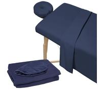 Lenzuola da Massaggio Set,Set di 3 Lenzuola per Lettino da Massaggio in Microfibra,Copertura per Lettino da Massaggio in Fibra di Poliestere di Alta Qualità,Include Lenzuola Piatte e con Angoli