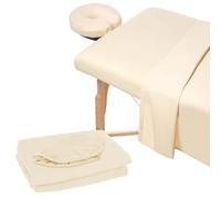 Lenzuola da Massaggio Set,Set di 3 Lenzuola per Lettino da Massaggio in Microfibra,Copertura per Lettino da Massaggio in Fibra di Poliestere di Alta Qualità,Include Lenzuola Piatte e con Angoli