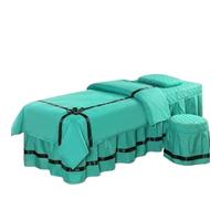 Lenzuola da Massaggio Set Set di biancheria da letto for salone bellezza con farfalle, 4 pezzi, for massaggi, spa, copriletto completo(Green,185x70)