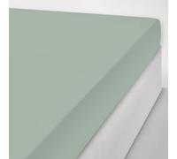 Lenzuola da sotto con angoli cotone 100% TINTA UNITA vari colori con elastici I SOGNI (Verde Menta, Singolo 1 Piazza)