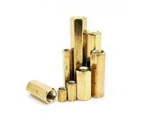 Lenzuola di ottone esagonale Distanziatore esagonale femmina-femmina in ottone M2-M5 3-60 mm, confezione da 10(13mm-10pcs M2.5)