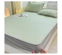 Lenzuola Di Raffreddamento Estivo Con 2 Federe, Topper per Materasso Di Raffreddamento per Letto Singolo, Matrimoniale, Tappetino Portatile Di Raffreddamento per Dormire (Size:150×200cm,Color:Green-B)
