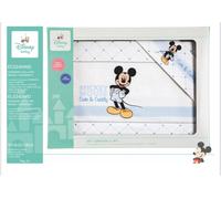 Lenzuola Disney Completo Culla Lettino Neonato Mickey Mouse Topolino 100% Cotone
