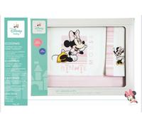 Lenzuola Disney Completo Culla Lettino Neonato Minnie 100% Cotone