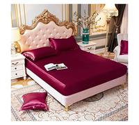 Lenzuola estive in seta Ice Silk, Lenzuolo con angoli in seta color ghiaccio Rayon satinato multicolor, misure multiple(Ma Nao Hon,140x190x20cm)