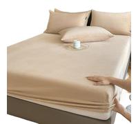 Lenzuola Flanella Lenzuolo con angoli elasticizzato caldo e spesso, coprimaterasso invernale in flanella regolabile, biancheria da letto in velluto, misure 90/160/180/200 Lenzuola Letto(Apricot,Full 3