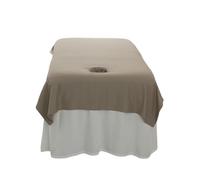 Lenzuola for massaggi for saloni di bellezza, morbide, spa, clubhouse, dedicate, traspiranti, con fori, lenzuolo piatto, coprimaterasso(Coffee,230x118cm no hole)