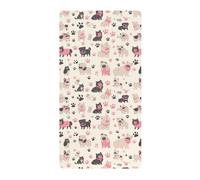 Lenzuola in cotone per culla per ragazzi e ragazze, ultra morbide, con cane, nero, pesca, ragazzo, ragazza, lenzuolo per culla per la cameretta dei bambini, 1 confezione da 39 x 27 cm