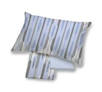 Lenzuola in flanella completo HAPPIDEA Smirne azzurro