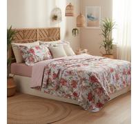 Lenzuola in Percalle completo Matrimoniale GABEL BELLA floreale rosa