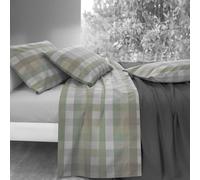 Lenzuola in puro cotone matrimoniali GABEL Brasilia quadretti grigio