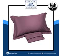 Lenzuola in raso di cotone Caleffi sopra sotto con angoli e federe per cuscini
