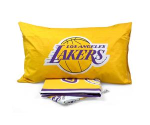 Lenzuola Lakers giallo singolo Completo Letto Basket NBA una piazza cotone 100%