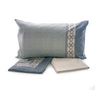 Laura Biagiotti - Completo letto Lenzuola Matrimoniale Maxi in Cotone, Lenzuola Matrimoniali Due Piazze Con Sotto e Federe Lora Avio