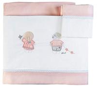 Lenzuola Lettino Picci Lollipop set 3pz Ricamato Cod.PC627101 Var 01 Rosa