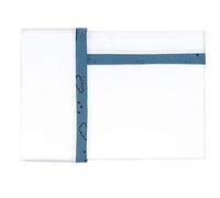 Lenzuola Lettino set 3pz Ricamato Picci Liberty Var 32 Azzurro
