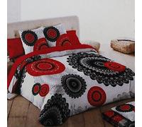 Lenzuola Letto Matrimoniale RENATO BALESTRA Cotone AMSTERDAM Rosso Grigio