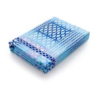 Bassetti Completo Letto Matrimoniale 2 Due PIAZZE Dream 100% Cotone Sopra + Sotto + 2 FEDERE (Abby Azzurro)