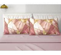 Lenzuola Matrimoniale Digitale Marmo Set Completo 100% Cotone Vari Colori