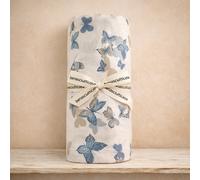 Lenzuola Matrimoniali completo in puro cotone Farfalle a primavera Blu