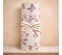 Lenzuola Matrimoniali completo in puro cotone Farfalle a primavera Rosa