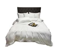 Lenzuola matrimoniali e copripiumino Set da quattro pezzi per letto in cotone lavato per hotel, copripiumino di lusso leggero, lenzuolo, set di biancheria da letto in tre pezzi Set di lenzuola