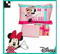 Lenzuola Minnie Letto Singolo 3 Pezzi Cotone Disney Rosa Occhiali 52712 Disney H