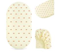 Lenzuola Next to Me, Lenzuolino Culla Neonato, Lenzuolo Carrozzina Neonato, Lenzuola Carrozzina per Culla Cotone, Traspirante e Morbido, Misura Universale 83x43cm