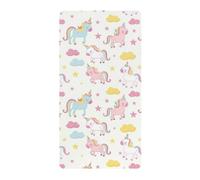 Lenzuola per culla in cotone per neonati e ragazze, morbide, elastiche, unicorni, nuvole, stelle, cartoni animati, pesca, mussola, lenzuolo per culla per bambini, 1 confezione de cuna para ni?a 52 x