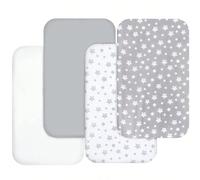 Lenzuola per culle da notte per bambini e bambine, compatibili con Mika Micky, Baby Delight, Dream On Me, AMKE e altri materassini per culla di dimensioni comprese tra 17-21 pollici in larghezza, 29-3