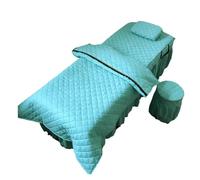 Lenzuola per Lettino Massaggio 4 pezzi set di biancheria da letto trapuntata for salone bellezza massaggio uso spa lenzuola copriletto gonna federa copripiumino(Color 7,60x180)