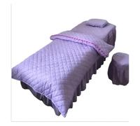 Lenzuola per Lettino Massaggio 4 pezzi set di biancheria da letto trapuntata for salone bellezza massaggio uso spa lenzuola copriletto gonna federa copripiumino(Color 6,60x180)