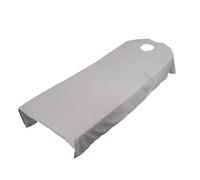 Lenzuola riutilizzabili per salone cosmetico, a prova di olio, per trattamenti di massaggio, per lettino, in morbido cotone, con foro per il respiro del viso, grigio, 80 x 190 cm