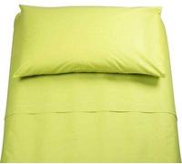 LENZUOLA Set Completo 100% Cotone 1 PIAZZA E MEZZA Tinta Unita Vari Colori Sotto sopra + FEDERA Offerta … (VERDE)