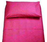 LENZUOLA Set Completo 100% Cotone 1 PIAZZA E MEZZA Tinta Unita Vari Colori Sotto sopra + FEDERA Offerta … (FUXIA)