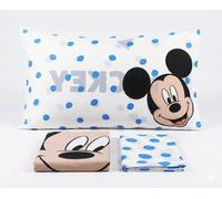 Lenzuola Singolo Topolino Disney 100% Cotone Oeko-Tex Completo Mickey Mouse
