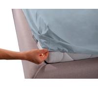 BIANCHERIAWEB Lenzuola sotto con Angoli in 100% Cotone in Tinta Unita Singolo Azzurro