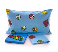 Lenzuola Super Mario Bros. singolo Completo Letto una piazza puro cotone 100%