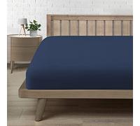 Lenzuola Una Piazza e Mezza con Angoli 135, Lenzuolo in Premium Microfibra Certifié Oeko-TEX®, Lenzuolo Tinta Unita Blu 135x190/200 H30 cm