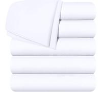 Lenzuola Utopia Bedding - Confezione da 6 - Tessuto in microfibra spazzolata morbida - Lenzuola superiori resistenti al restringimento e allo sbi