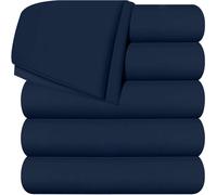 Lenzuola Utopia Bedding - Confezione da 6 - Tessuto in microfibra spazzolata morbida - Lenzuola superiori resistenti al restringimento e allo sbi