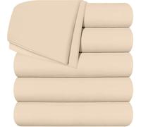 Lenzuola Utopia Bedding - Confezione da 6 - Tessuto in microfibra spazzolata morbida - Lenzuola superiori resistenti al restringimento e allo sbi