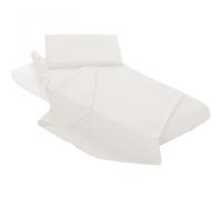 Lenzuoline per Lettino Billo e Pallina con Angoli 3 Pz Tinta Unita Bianco